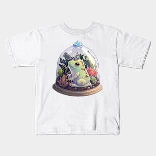 Wizard Frog in a Terrarium Kids T-Shirt